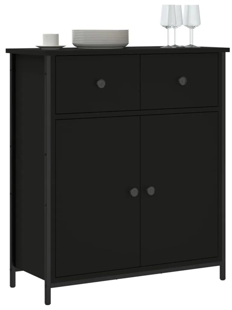 Aparador 70x30x80 cm derivados de madeira preto