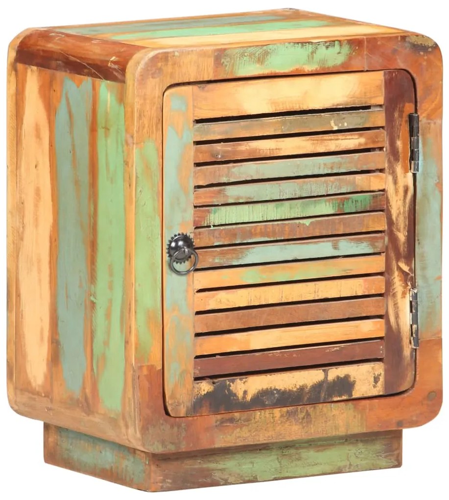 Mesa de cabeceira 40x30x50 cm madeira recuperada maciça