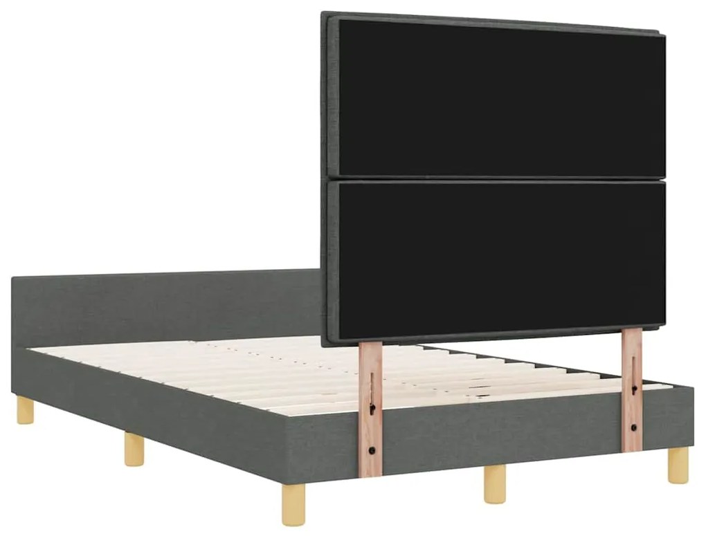 Estrutura de Cama vidaXL Cinza Escuro 120x200 cm Tecido