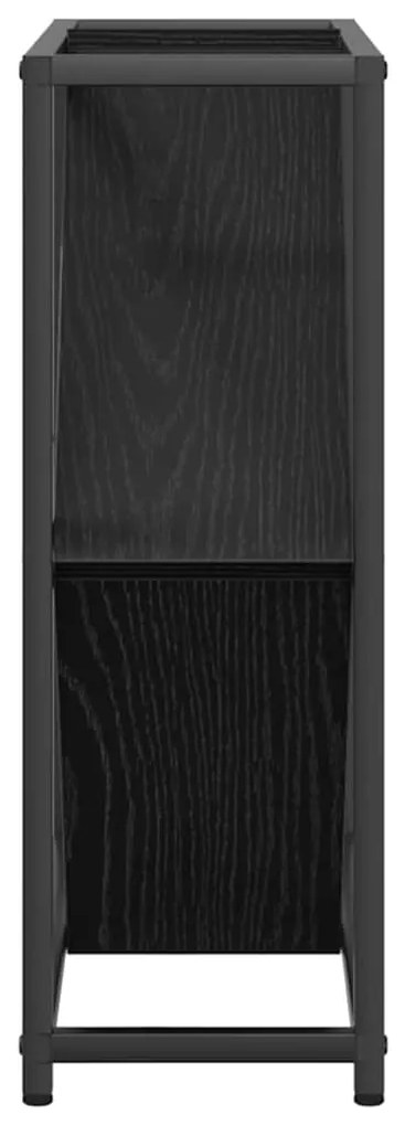 Rack de Vinho Carvalho Preto 51x18x52,5 cm Madeira Compensada