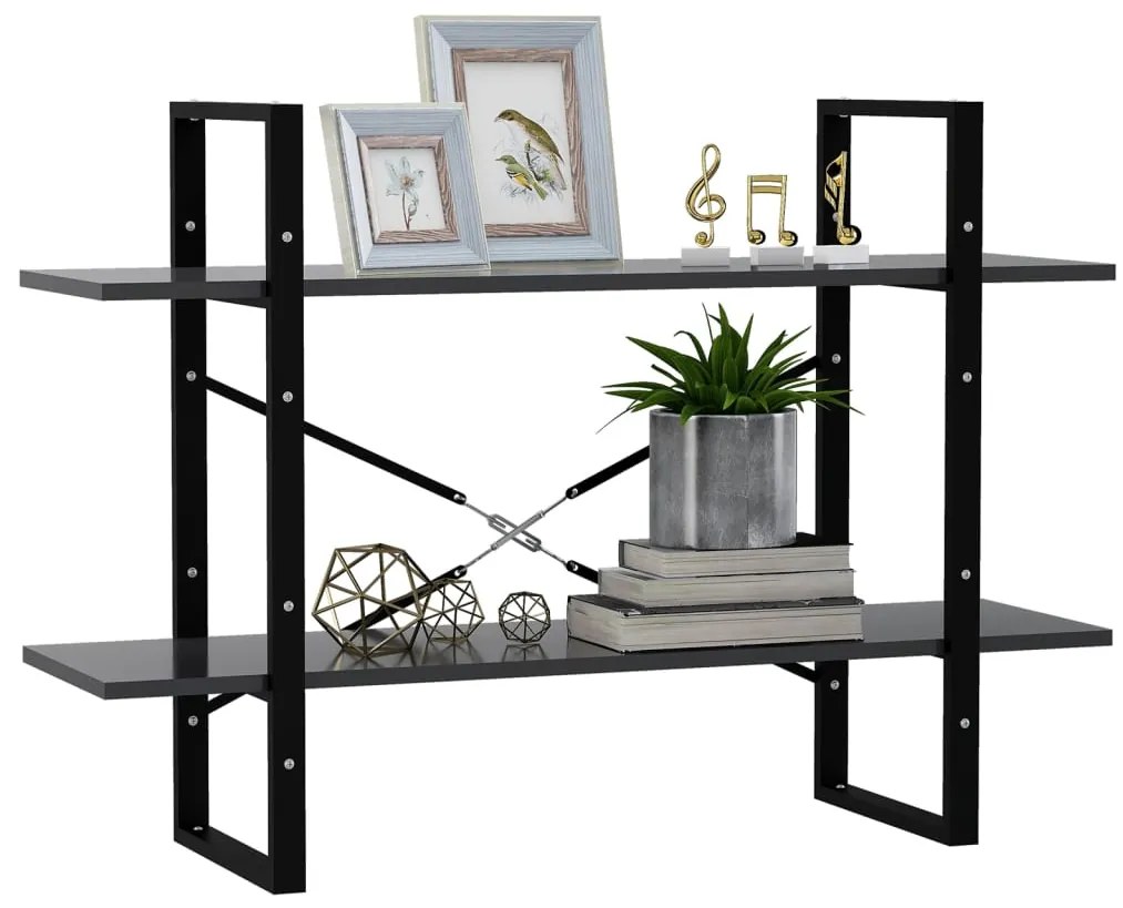 Estante com 2 prateleiras 100x30x70 cm derivados madeira cinza