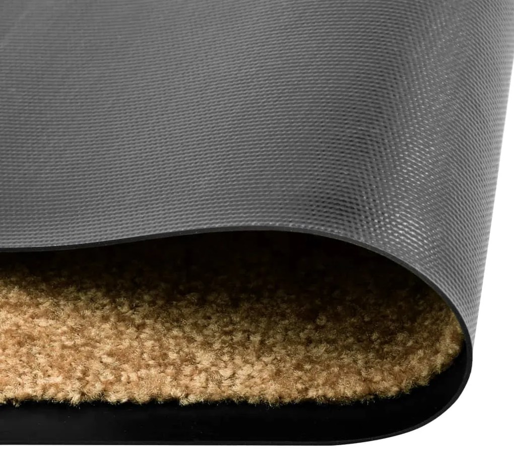 Tapete de porta lavável 90x120 cm creme