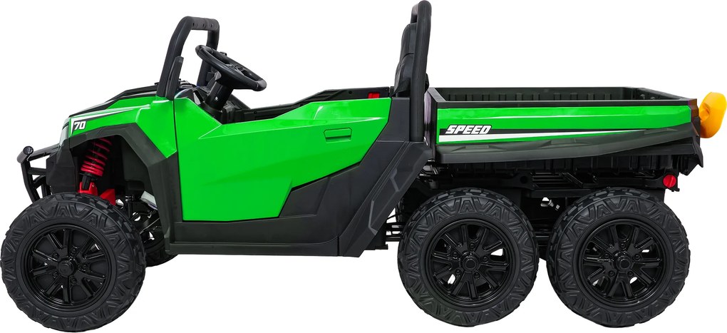 Carro elétrico para Crianças Farmer 2 lugares 24V 4x4 Truck X-POWER, Rodas de espuma EVA, Assento Couro ecológico Verde
