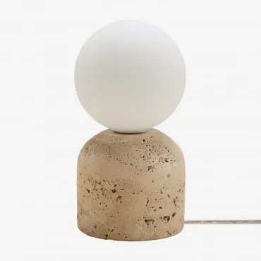 Candeeiro De Mesa Em Pedra Natural Tumkur Travertino - Sklum