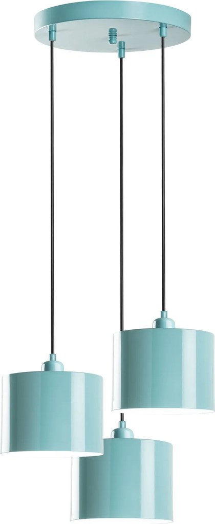 Chandelier Duz – Turquesa – Diâmetro 45 cm, Altura Total 75 - 110 cm