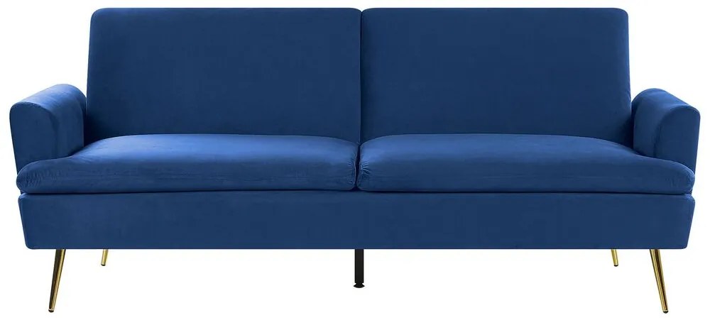 Sofá-cama em veludo azul marinho VETTRE Beliani