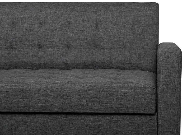 Sofá-cama 3 lugares em tecido cinzento escuro VEHKOO Beliani