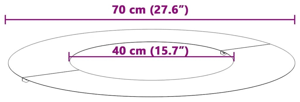 Plantadeira de Aço Corten Aço corten Diâmetro de 70 cm Durável