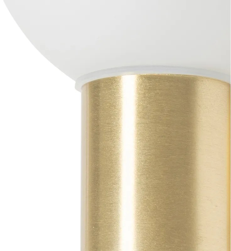 Candeeiro de parede moderno dourado IP44 - Cederic Up Moderno