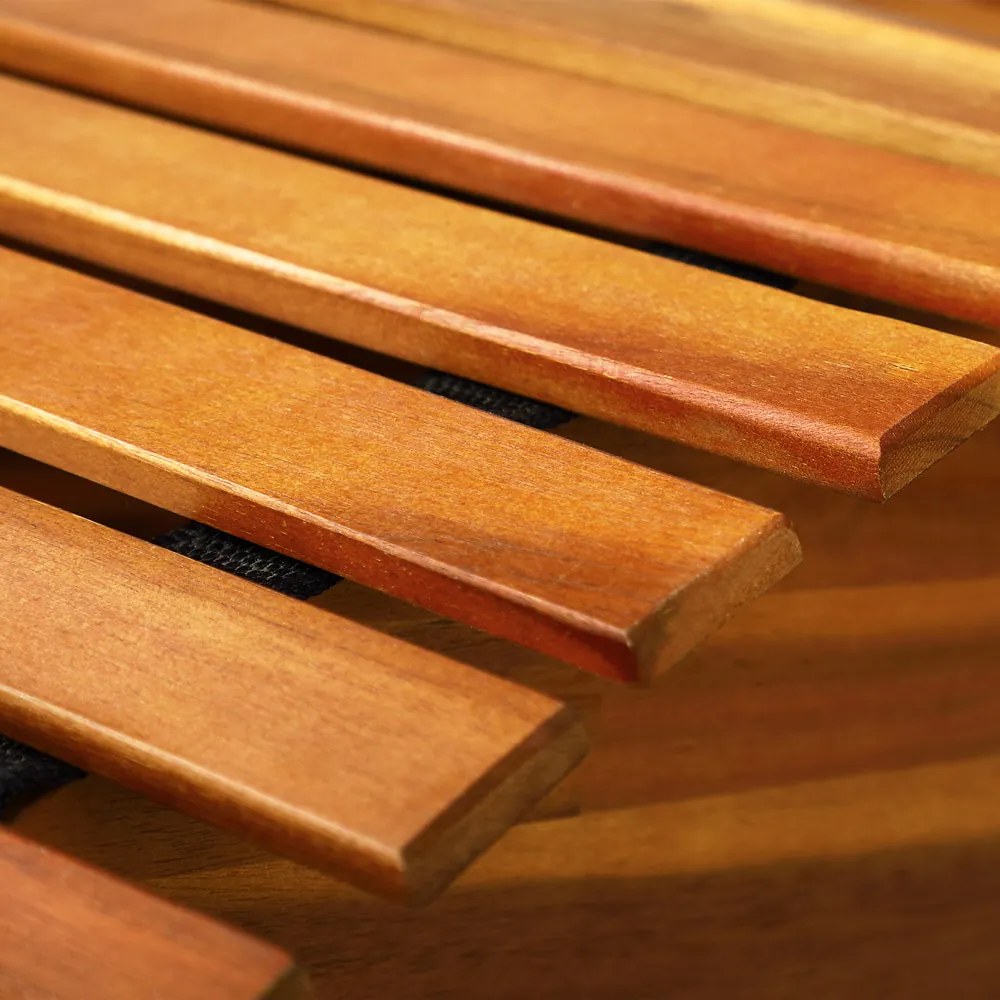 Espreguiçadeira dobrável para sauna Java em acácia 155 x 60 x 93 cm Castanho