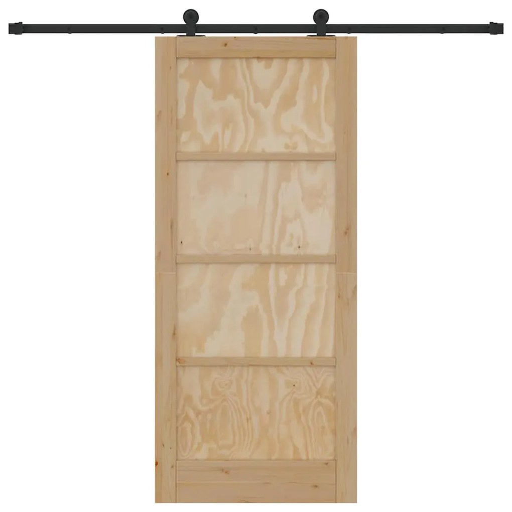 Porta Deslizante vidaXL com Conjunto de Hardware "ORKDAL" de Madeira M