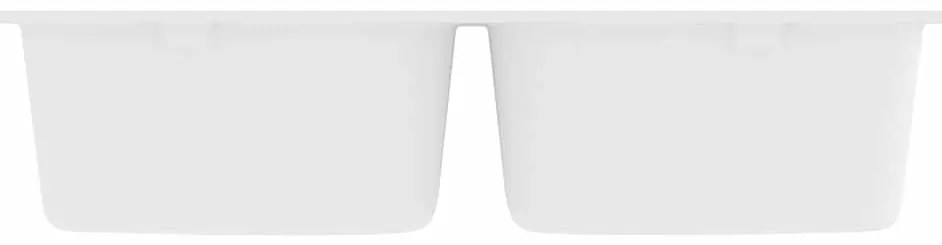 Pia de Cozinha Branca 760x480x184 mm Granito