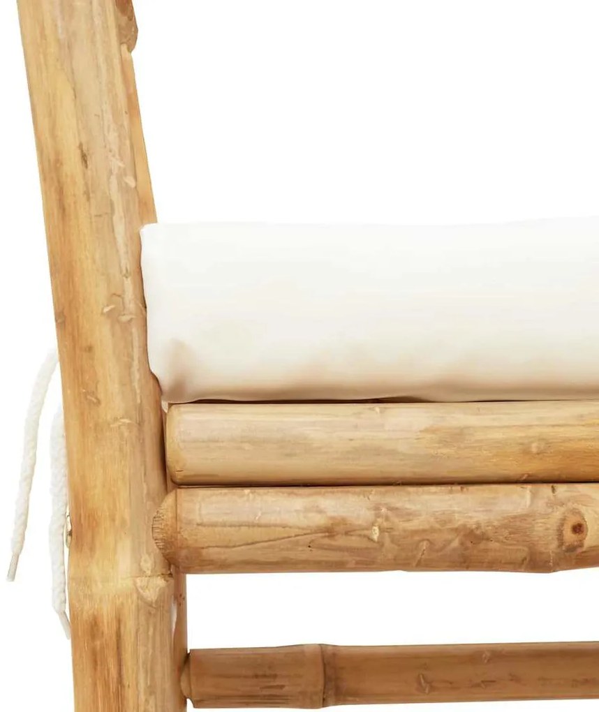 Banco de Jardim vidaXL com Almofada de 110 cm em Bambu