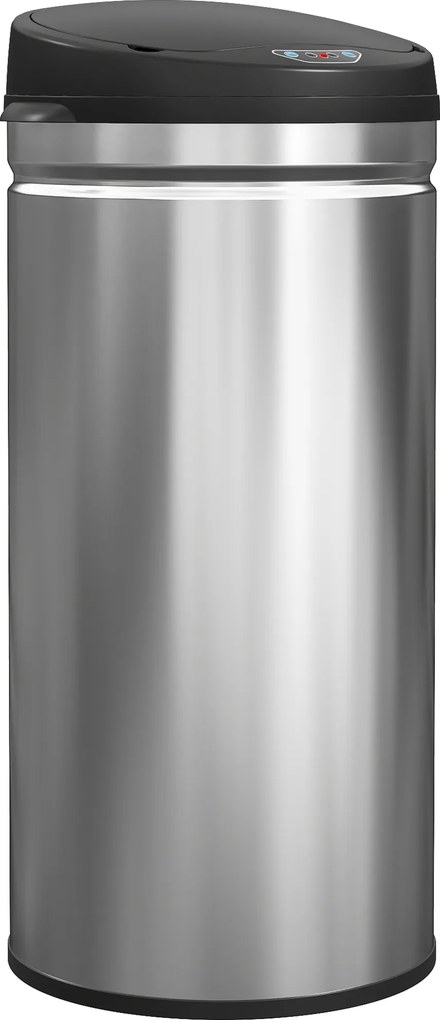 HOMCOM Lixeira cozinha automática 42L aço inoxidável, lixeira com tampa de fechamento suave, 30,5x30,5x68cm, prateado | Aosom Portugal