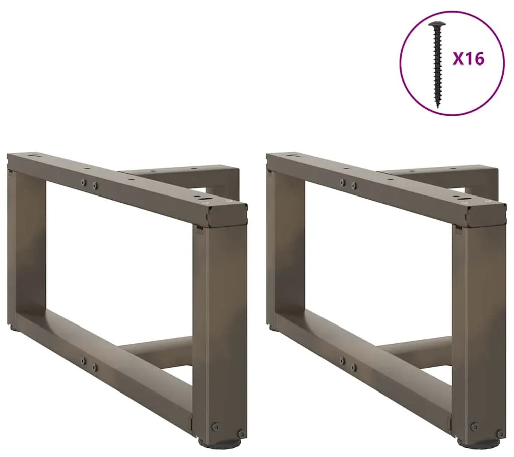 Pés para mesa de centro em forma de T, 2 peças, preto, 70x25x(30-31) c