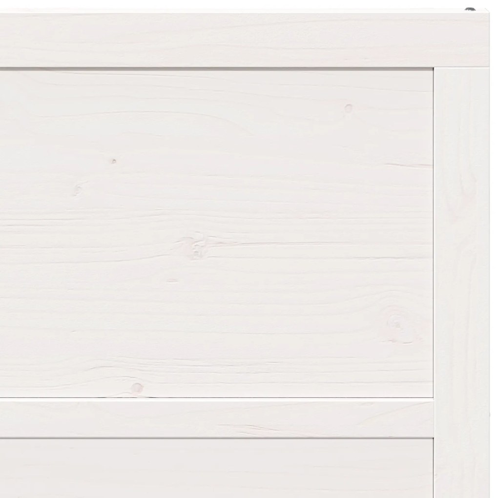 Porta de Celeiro Branca 90x208 cm Madeira Sólida de Pinho