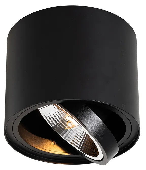 Foco de teto moderno preto rotativo e inclinável AR111 - Rondoo Up Moderno