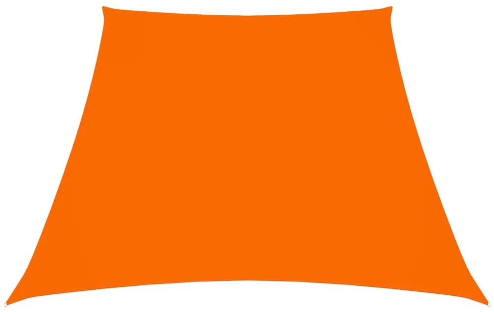 vidaXL Para-sol estilo vela tecido oxford trapézio 2/4x3 m laranja
