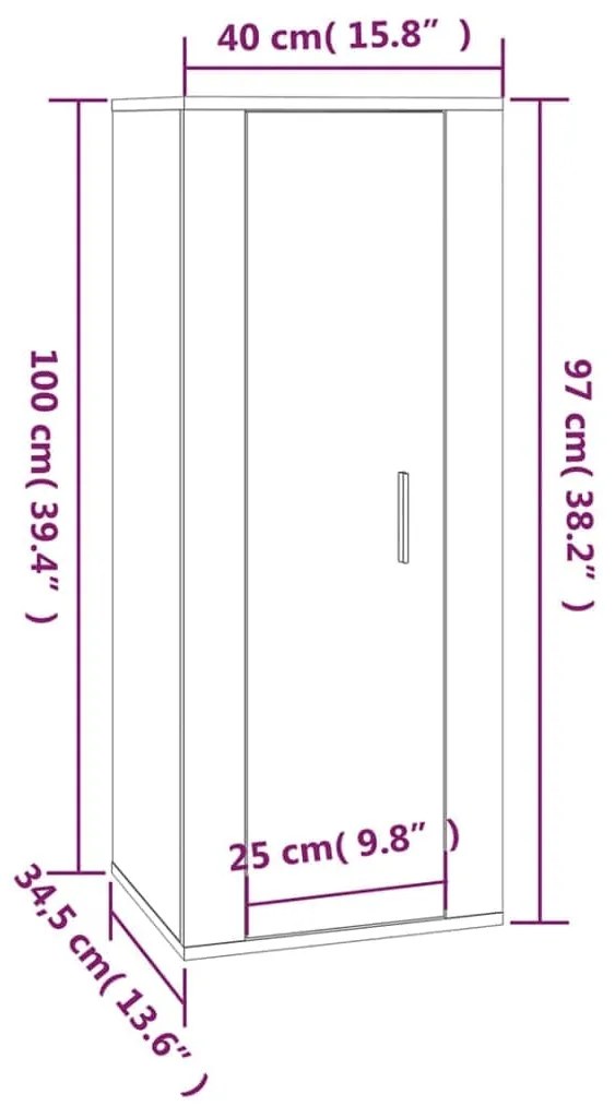 4 pcs conjunto móveis de TV madeira processada branco brilhante