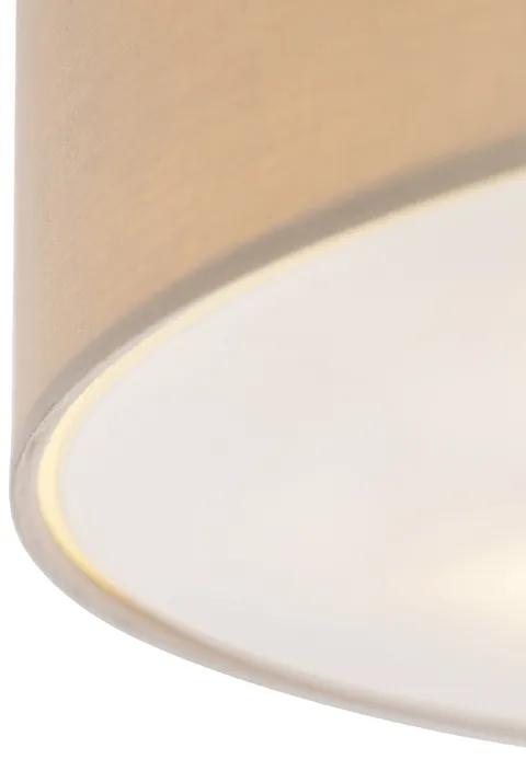 Luminária de teto country 50 cm bege - Tambor Moderno,Country / Rústico