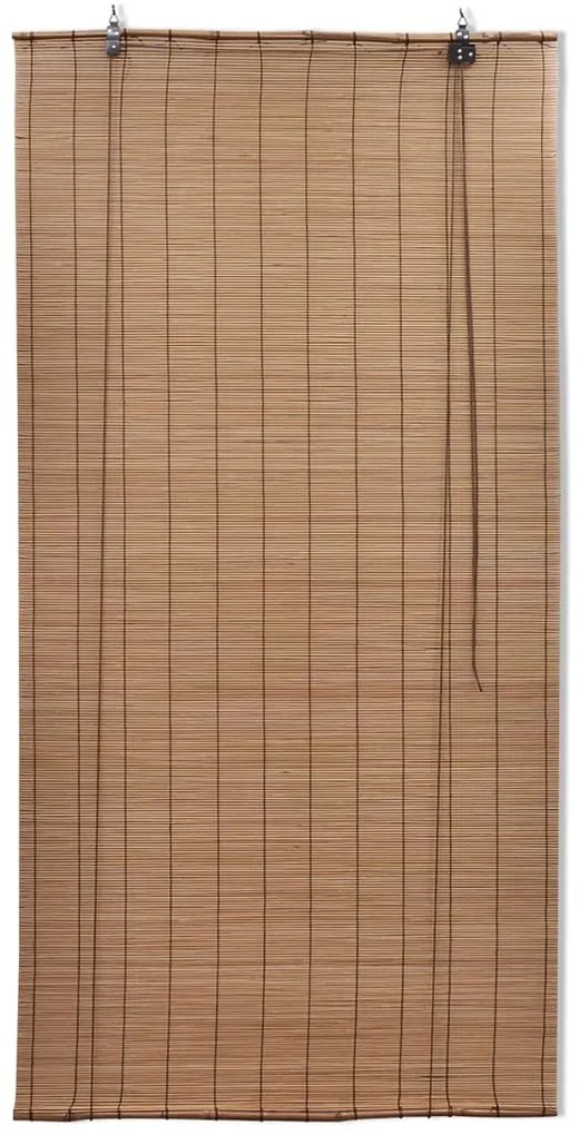 Estores de rolo 2 pcs 150 x 220 cm bambu castanho