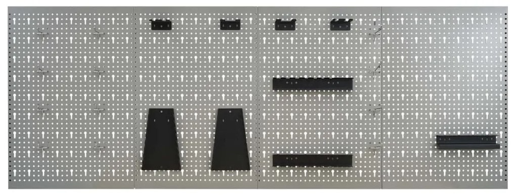 Placas perfuradas de parede 4 pcs 40x58 cm aço