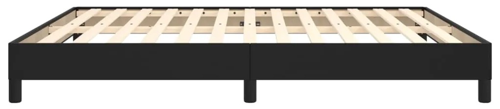 Estrutura de cama 180x200 cm couro artificial preto