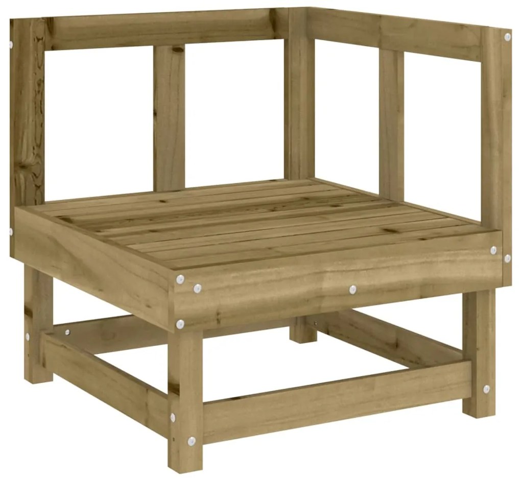 6 pcs conjunto lounge de jardim madeira de pinho impregnada