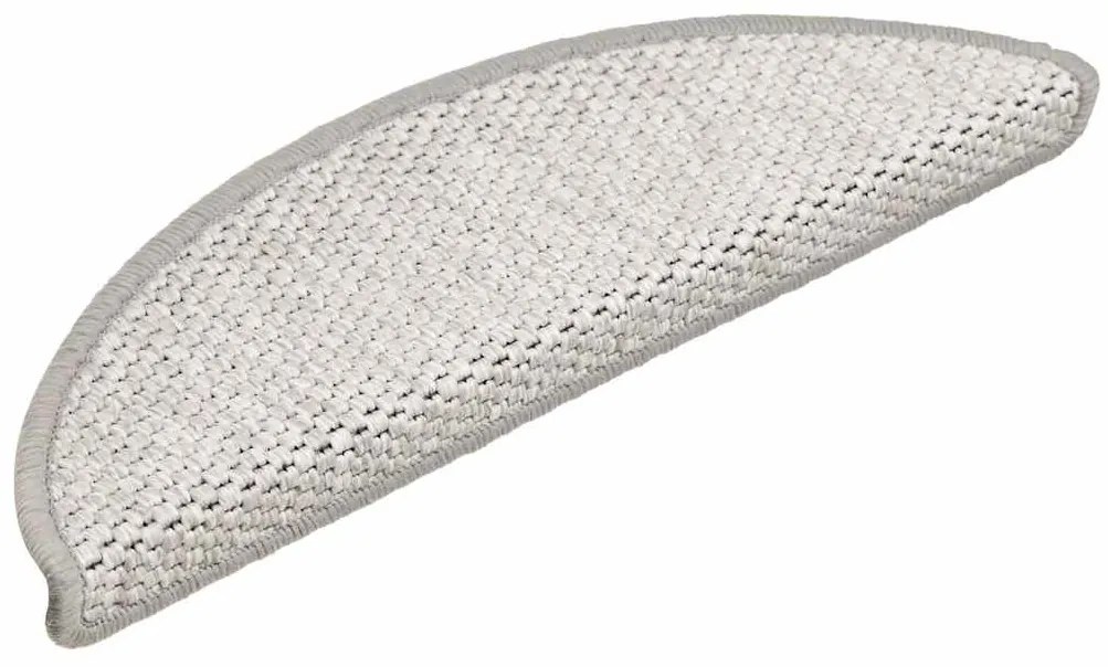 Tapetes escada adesivos aspeto sisal 30 pcs 56x17x3cm platina