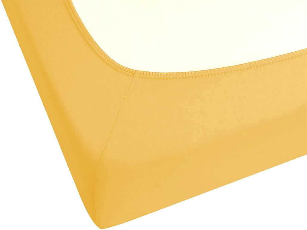Lençol-capa em algodão amarelo mostarda 140 x 200 cm JANBU Beliani