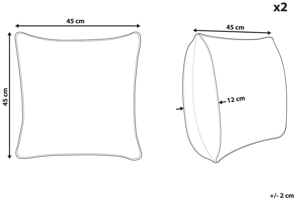 Conjunto de 2 almofadas decorativas amarelas com estampa de urso 45 x 45 cm WARANASI Beliani