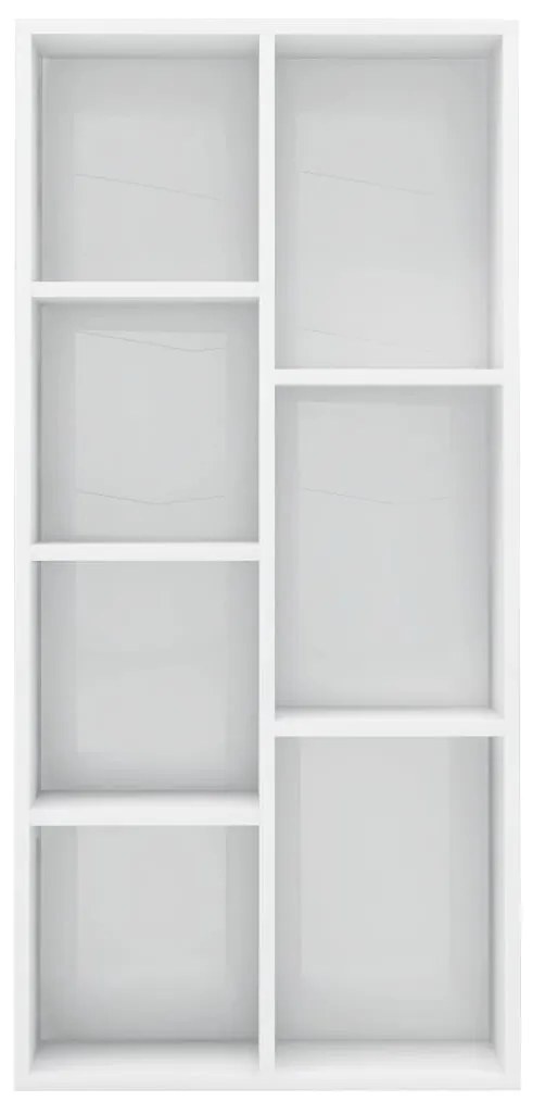 Estante 50x25x106 cm contraplacado branco brilhante