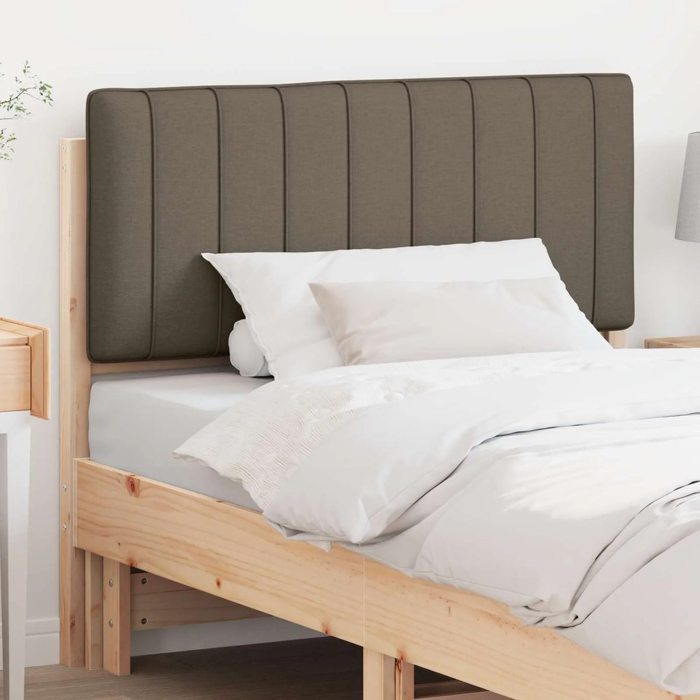 vidaXL Cabeceira estofada com cabeceira Marrom e Taupe 100 cm