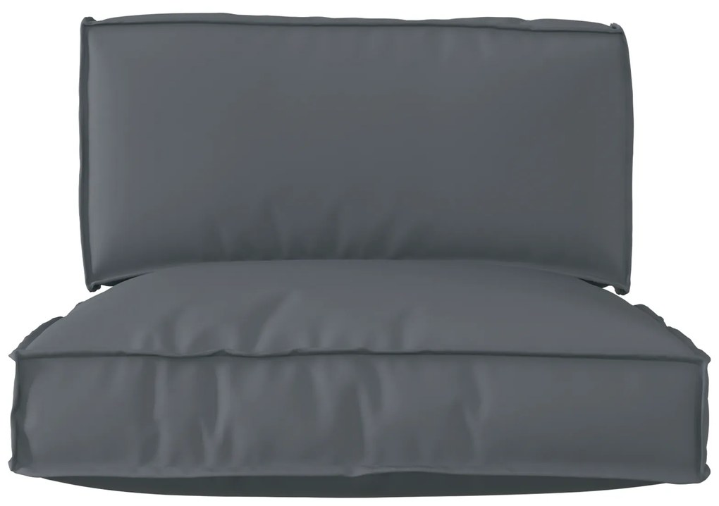 Conjunto de 2 Almofadas de Palete Tecido Oxford Antracite