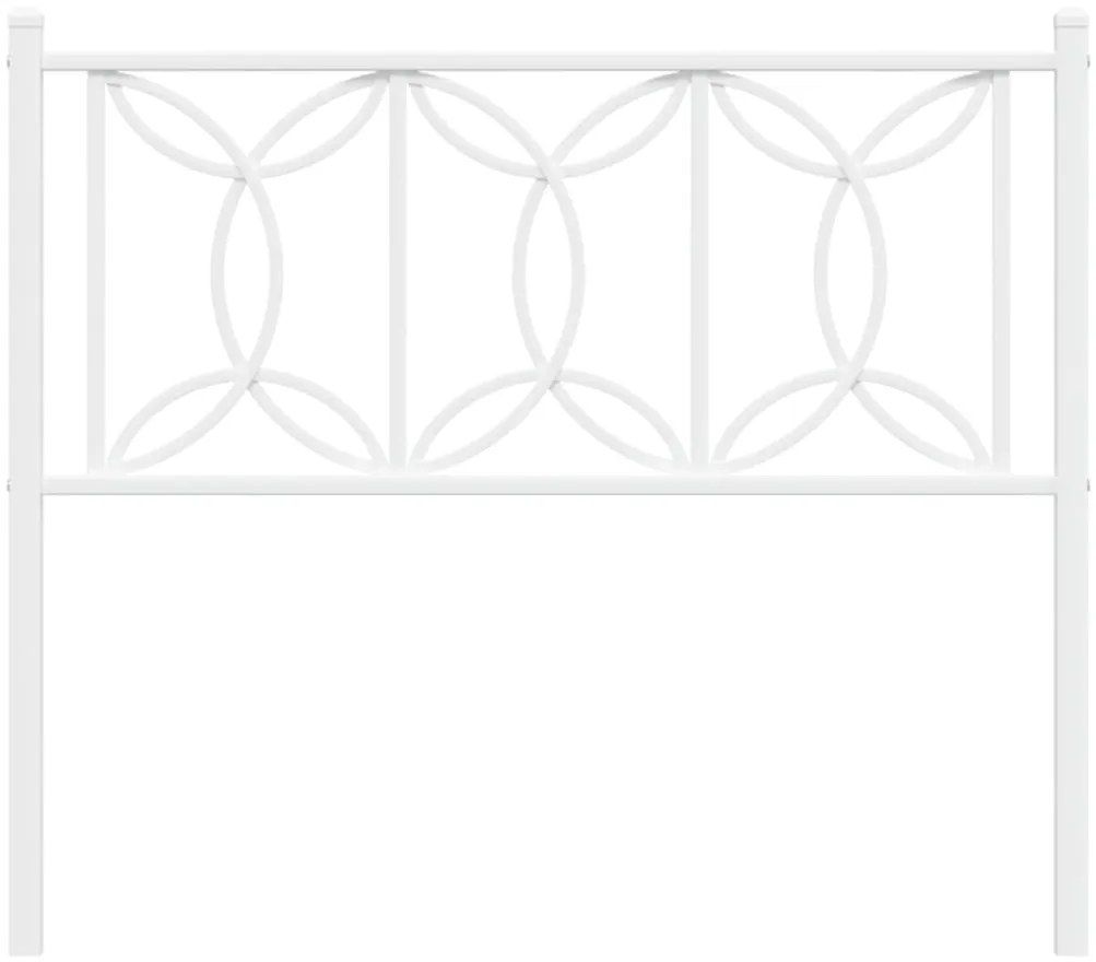 Cabeceira de cama 107 cm metal branco