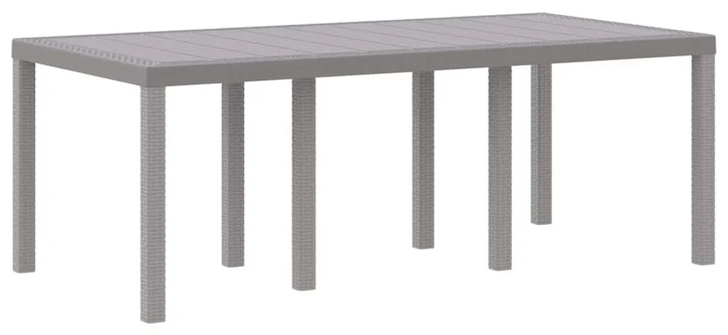 Conjunto de Jantar de Jardim 7 pcs Cinzento-claro