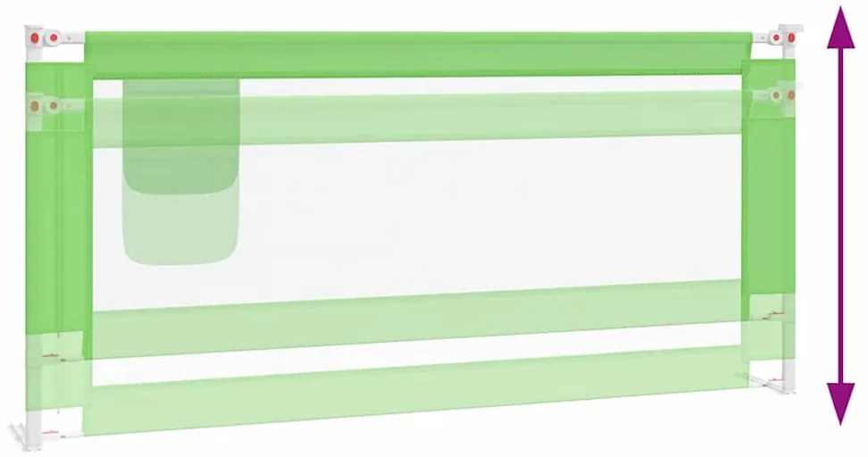 Barra de segurança p/ cama infantil tecido 200x25 cm verde
