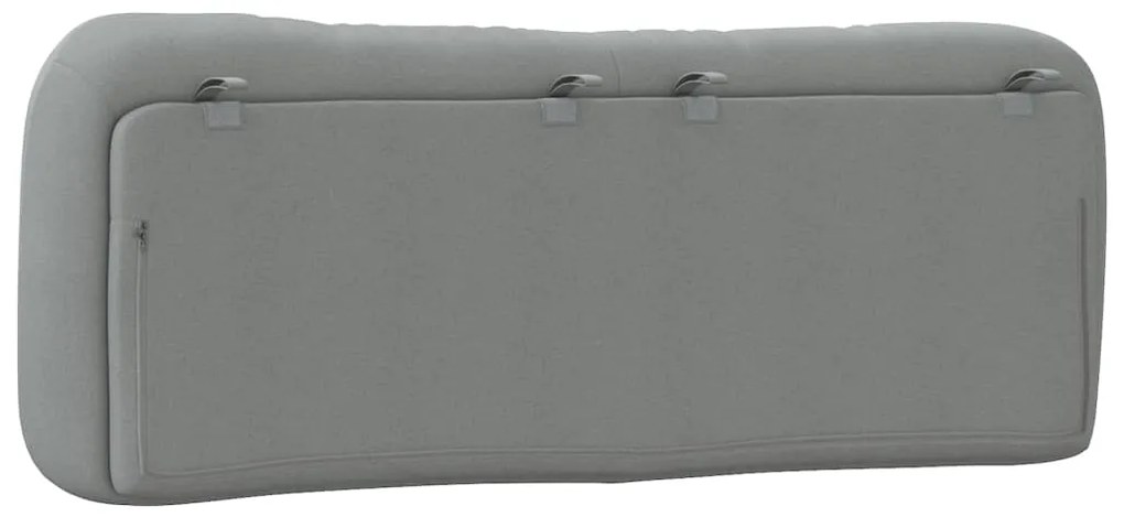 Almofadão de cabeceira 120 cm tecido cinzento-claro