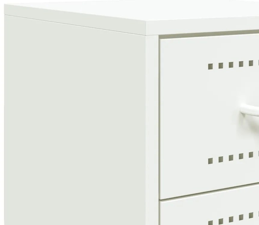 Mesa de cabeceira 36x39x60,5 cm aço branco