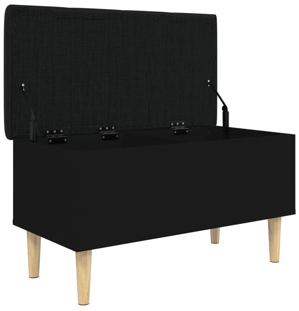 Banco de arrumação 82x42x46 cm derivados de madeira preto