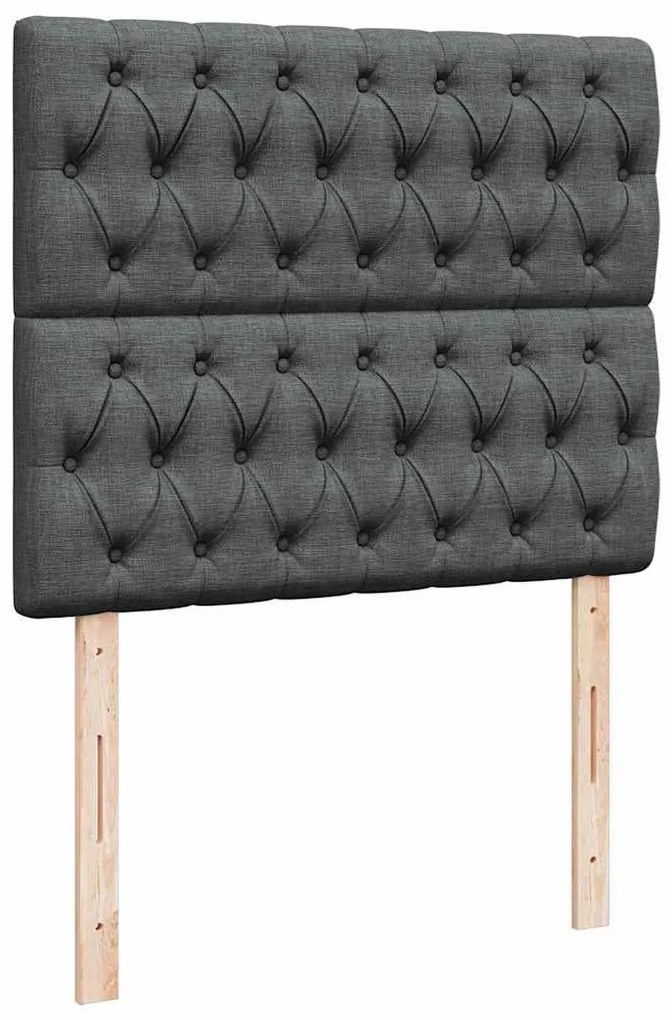 Estrutura cama otomana colchão 120x200cm tecido cinzento escuro