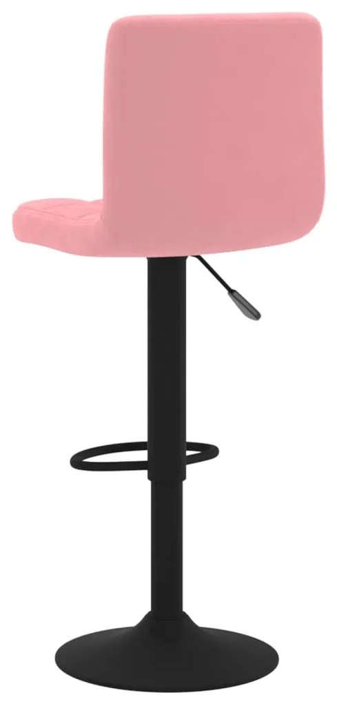 Bancos de bar 2 pcs veludo rosa