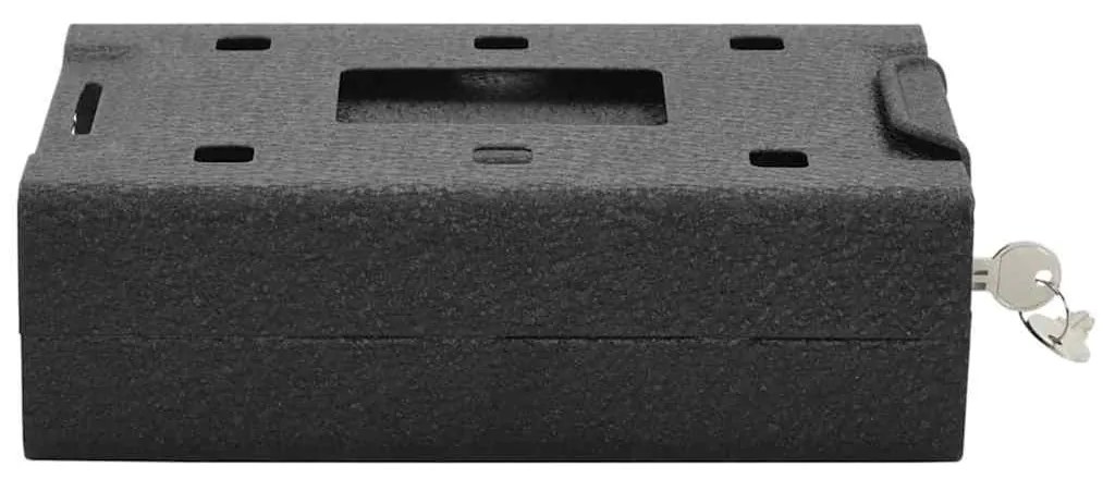 Cofre de Segurança Preto Metal Pequeno Fechaduras