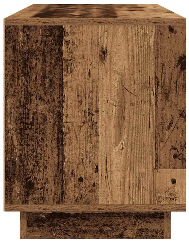 Móvel de TV com luzes LED 100x41x50 cm madeira velha