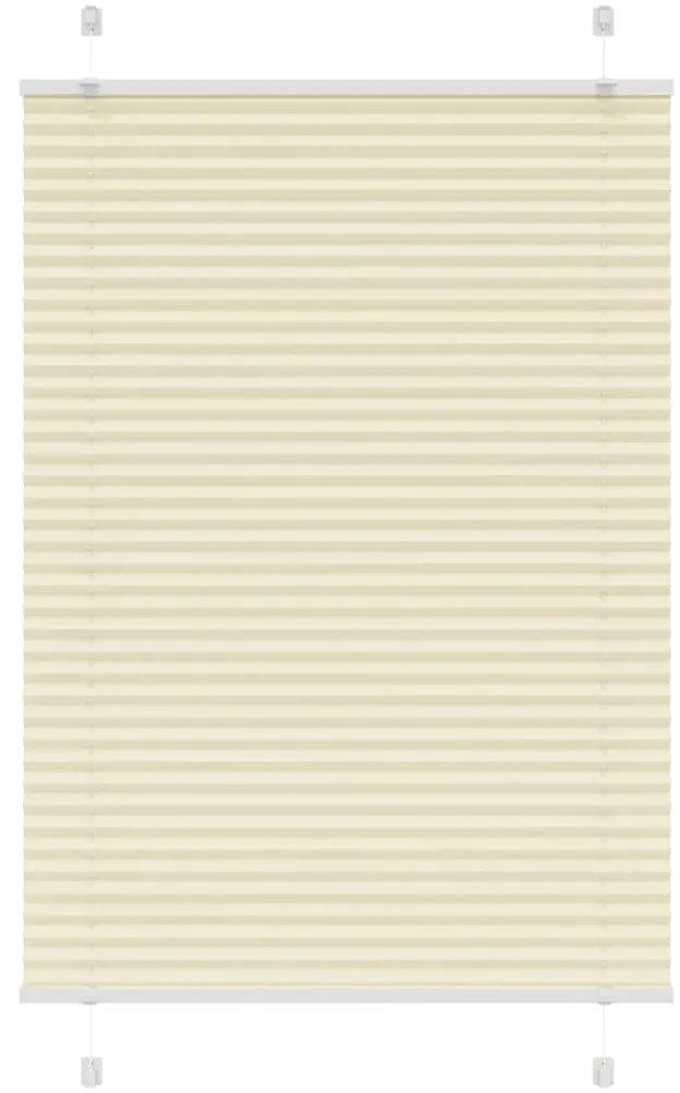 Creme Plissada Cega 85x100 cm Largura Tecido 84,4 cm Poliéster