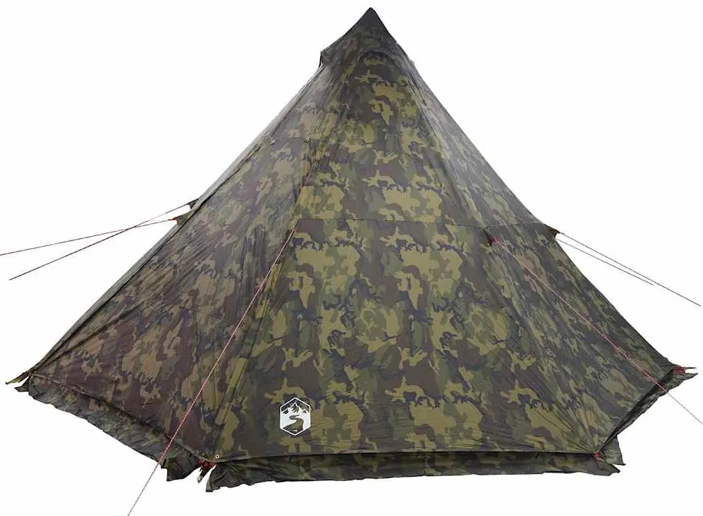 Tenda familiar tipi para 6 pessoas impermeável camuflagem