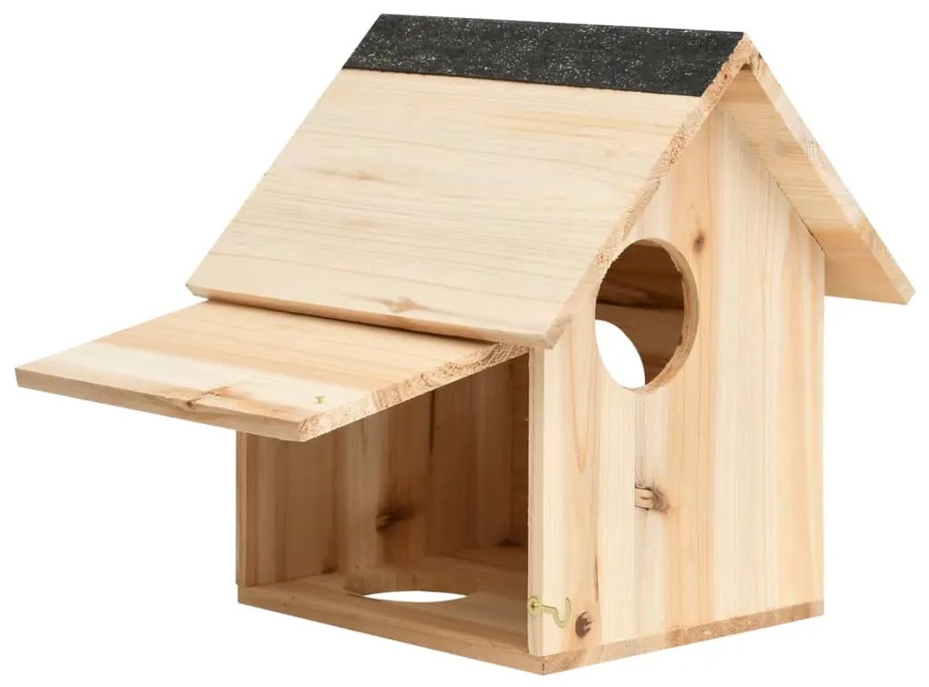 Casa para esquilos 26x25x29 cm madeira de abeto maciça