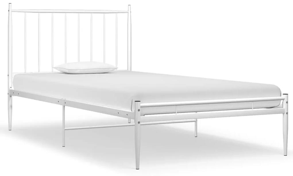 Estrutura de Cama Form em Metal Branco - 100x200 cm - Design Industria