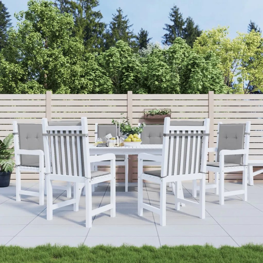 314132 vidaXL Almofadões lombares p/ cadeiras de jardim 6pcs oxford cinza