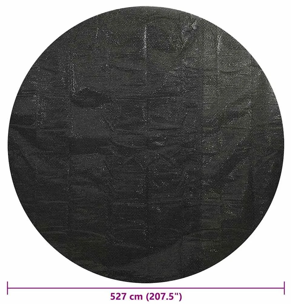 Cobertura para piscina 527 cm PE preto